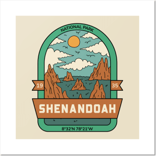 Shenandoah National Park Hiking Camping Outdoors Outdoorsman Posters and Art